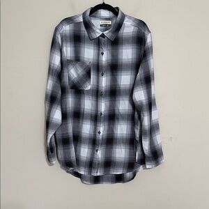 Magellan outdoor Black and White Plaid Casual Shirt boyfriend fit soft cozy